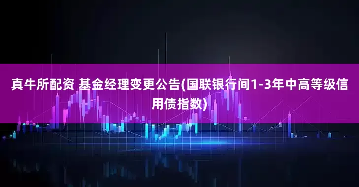真牛所配资 基金经理变更公告(国联银行间1-3年中高等级信用债指数)