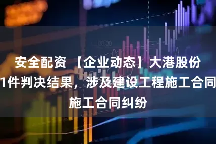 安全配资 【企业动态】大港股份新增1件判决结果，涉及建设工程施工合同纠纷